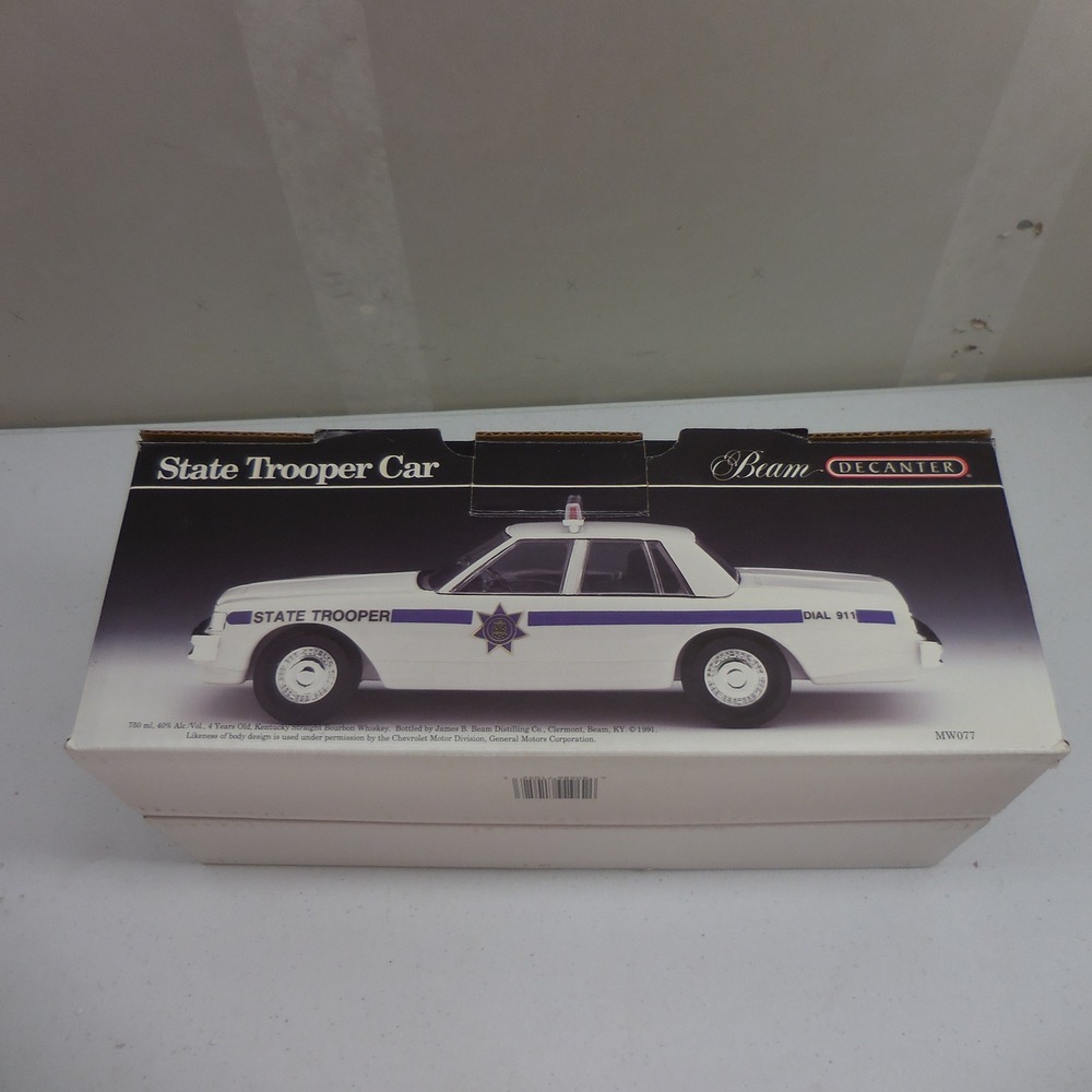 Vintage 1991 Jim Beam State Trooper Car Decanter Regal China 750ml Empty W/Box